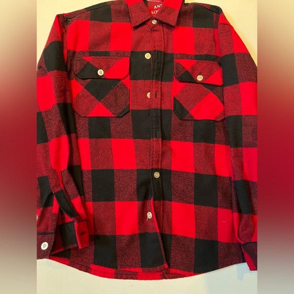 Anti Social Social Club Kkoch ASSC red Flannel - Picture 2 of 4
